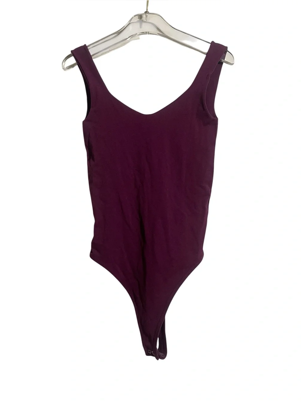 NWOT Free People Intimately Deep Purple Plum Sleeveless Bodysuit